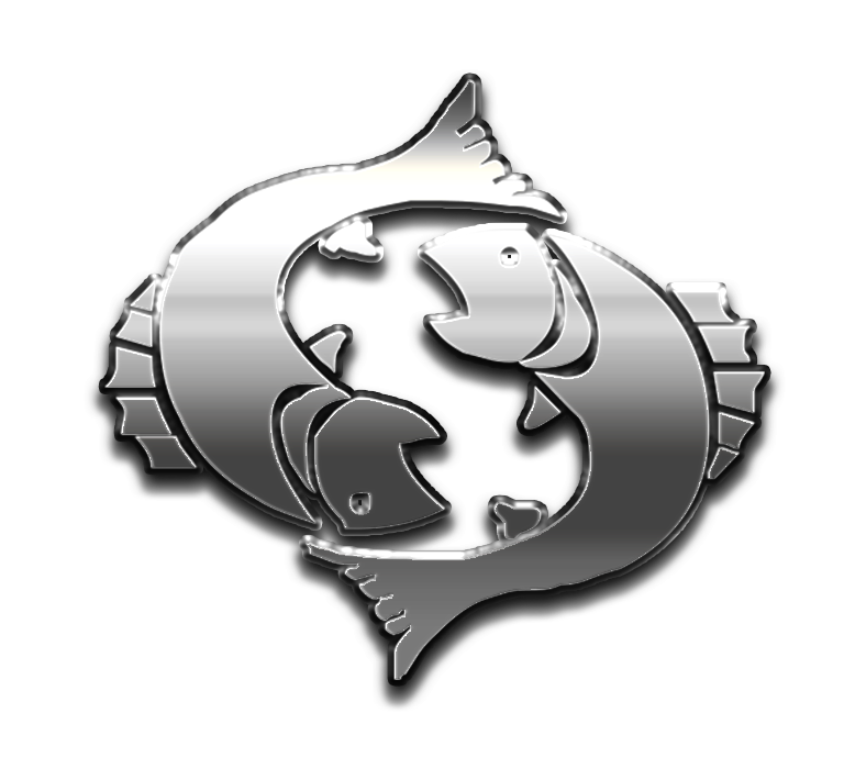 Pisces png, silver Pisces symbol png, steel Pisces symbol PNG, gold Pisces PNG transparent images download